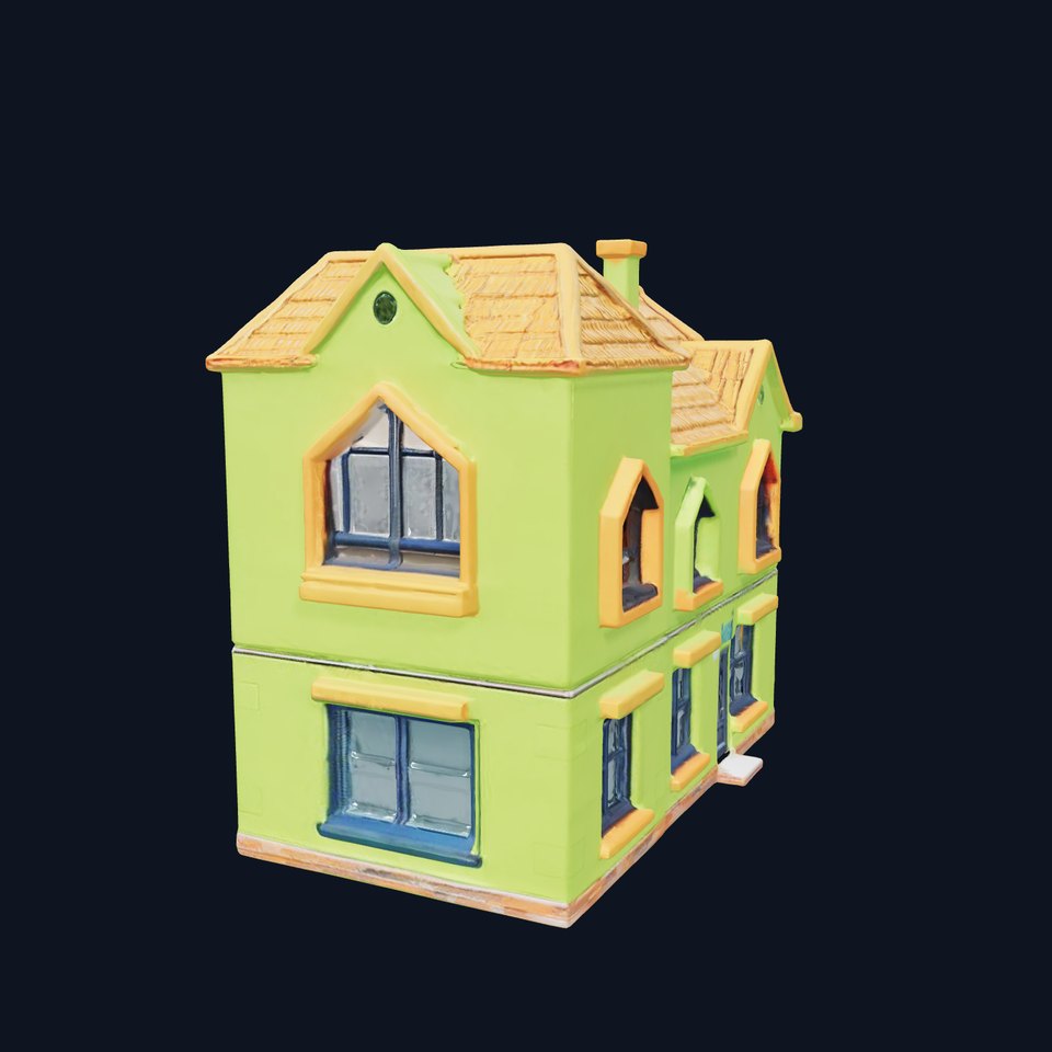 Lime Green House model pack